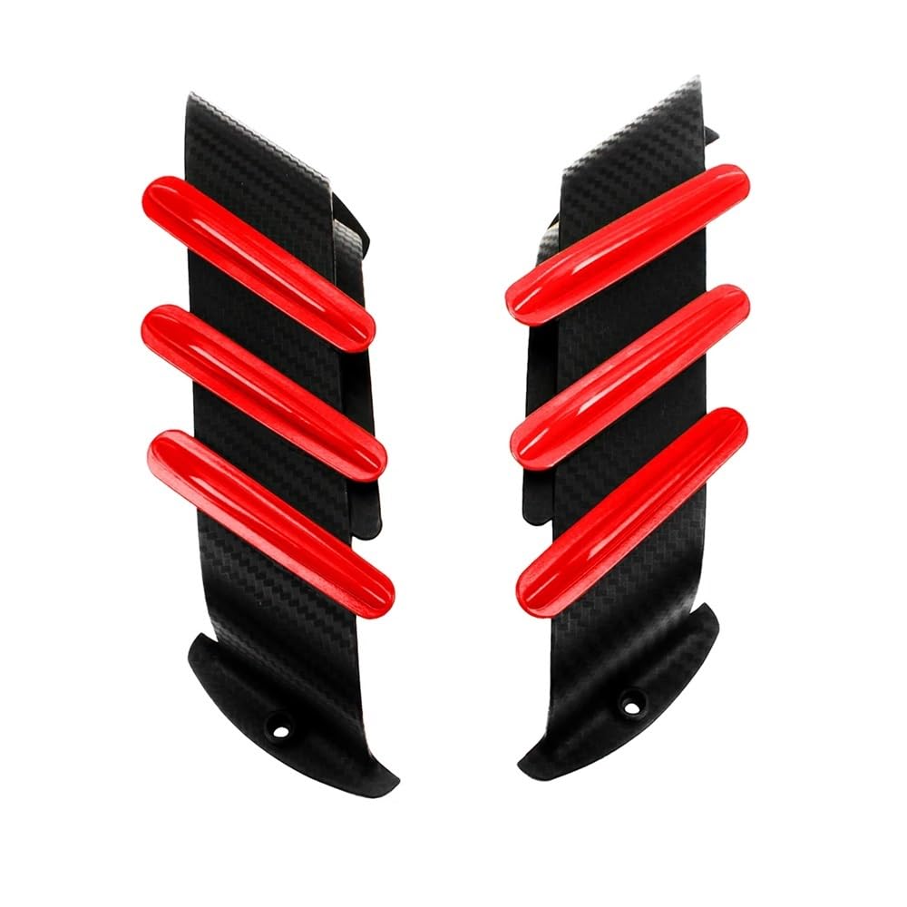 DUSHUO Spoiler Flügel Motorrad Winglet Aerodynamische Flügel Kit Universal Spoiler Für Ninja Für ZX10R Für ZX6R Für ZX25R Für NINJA1000 SX(Red) von DUSHUO