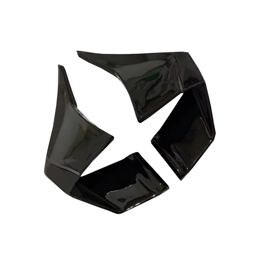 DUSHUO Spoiler Flügel Motorrad Winglet Vorne Aerodynamische Seite Flügel Spoiler Verkleidung Für Ninja 400 2018 2019 2020 2021 2022 2023(Type 1 Black 02) von DUSHUO