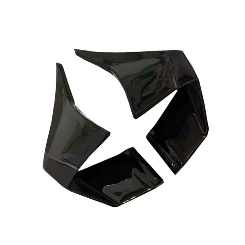 DUSHUO Spoiler Flügel Motorrad Winglet Vorne Aerodynamische Seite Flügel Spoiler Verkleidung Für Ninja 400 2018 2019 2020 2021 2022 2023(Type 1 Black 02) von DUSHUO