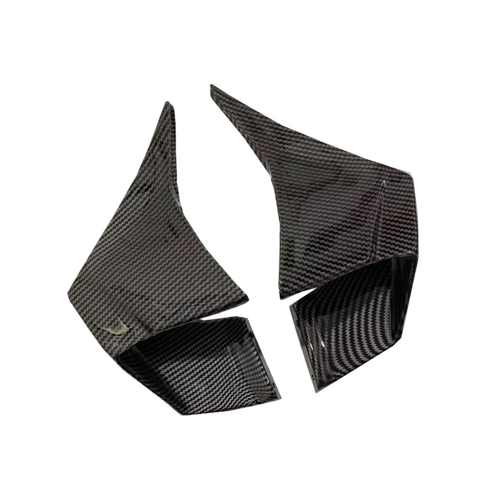 DUSHUO Spoiler Flügel Motorrad Winglet Vorne Aerodynamische Seite Flügel Spoiler Verkleidung Für Ninja 400 2018 2019 2020 2021 2022 2023(Type 1 Carbon Fiber) von DUSHUO