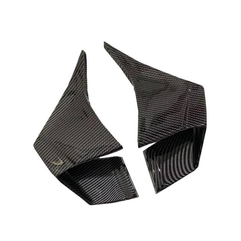 DUSHUO Spoiler Flügel Motorrad Winglet Vorne Aerodynamische Seite Flügel Spoiler Verkleidung Für Ninja 400 2018 2019 2020 2021 2022 2023(Type 1 Carbon Fiber) von DUSHUO