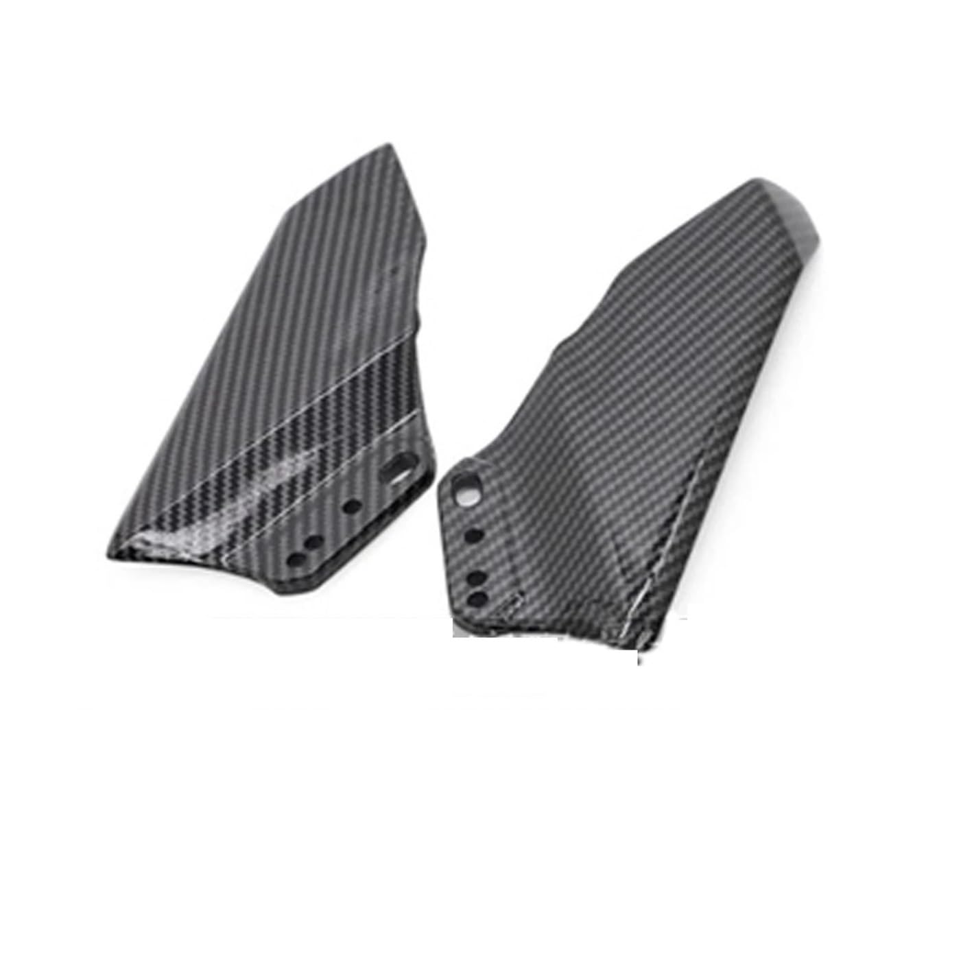 DUSHUO Spoiler Flügel Motorrad Winglet Vorne Aerodynamische Seite Flügel Spoiler Verkleidung Für Ninja 400 2018 2019 2020 2021 2022 2023(Type 3 Carbon Fiber) von DUSHUO