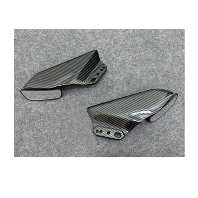 DUSHUO Spoiler Flügel Motorrad Winglet Vorne Aerodynamische Windschutzscheibe Verkleidung Flügel Spoiler Für GSX 250R Für GSX250R 2017-2022(D Glossy Carbon) von DUSHUO