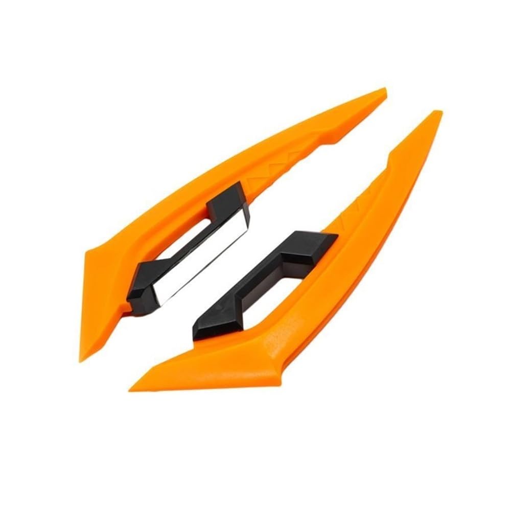 DUSHUO Spoiler Flügel Motorrad-Winglets 2 Stück, Universal-Spoilerflügel Winglet-Luftabweiser Motorrad-Winglet Aerodynamischer Flügelspoiler Moto-Zubehör(Orange) von DUSHUO