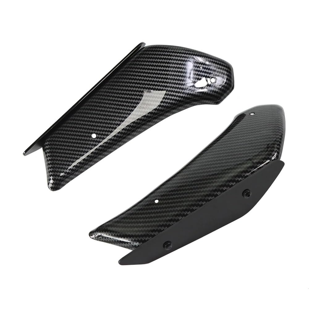 DUSHUO Spoiler Flügel Verkleidung Motorradteile Aerodynamischer Flügelsatz Festes Winglet Verkleidungsflügel Für ZX10R Für ZX 10R 10 R 2011-2020(Black 01) von DUSHUO