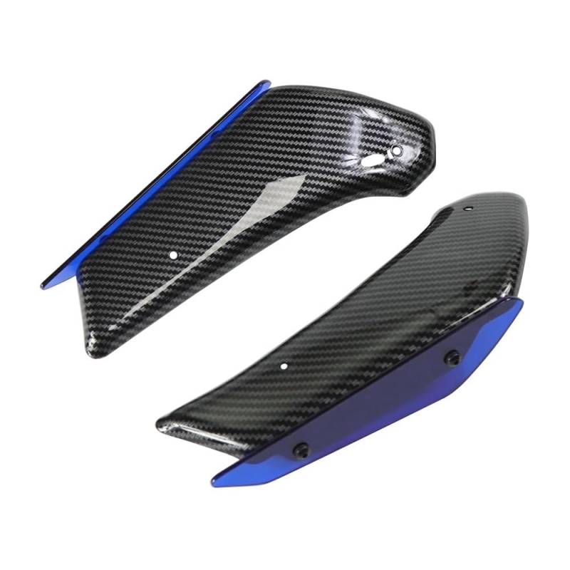 DUSHUO Spoiler Flügel Verkleidung Motorradteile Aerodynamischer Flügelsatz Festes Winglet Verkleidungsflügel Für ZX10R Für ZX 10R 10 R 2011-2020(Blue 01) von DUSHUO