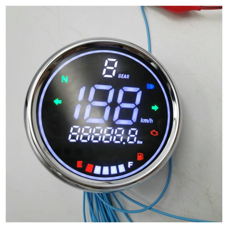 Kilometerzähler Motorrad Motorrad Instrument Kilometerzähler Ölzähler LCD Display Mit Für CG125 von DUSHUO