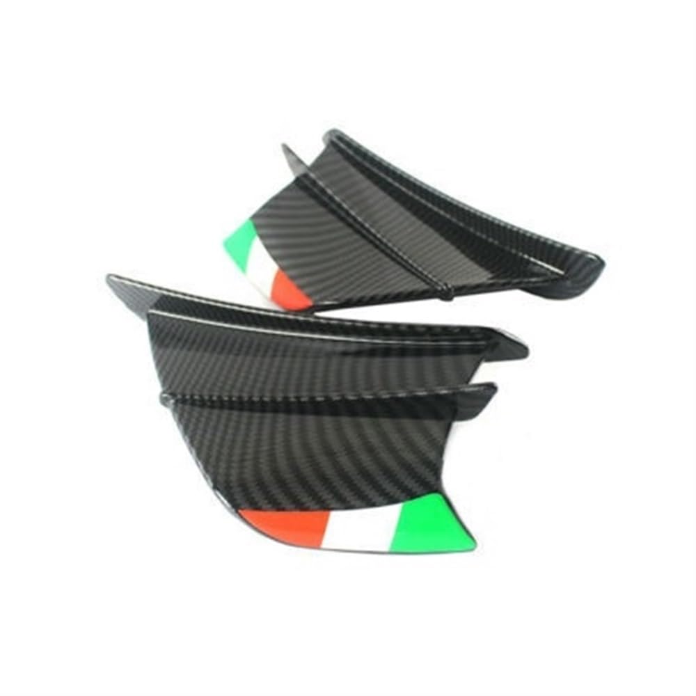 Spoiler Flügel 2PCS Motorrad Winglet Aerodynamische Spoiler Flügel Für YZF Für R1 Für R6 Für R25 Für S1000RR(ABS Carbon w Decals) von DUSHUO
