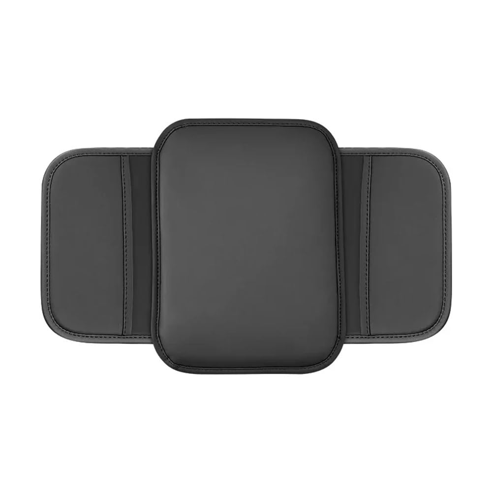 2 Stück ergonomisches Auto-Armlehnenkissen, Komfort-Stützpolster, rutschfester Mittelkonsolen-Abdeckungsschutz, universeller Fahrzeug-Mittelkonsolen-Organizer for lange Fahrten, Bürostühle(Black) von DVERFSWEV-GH