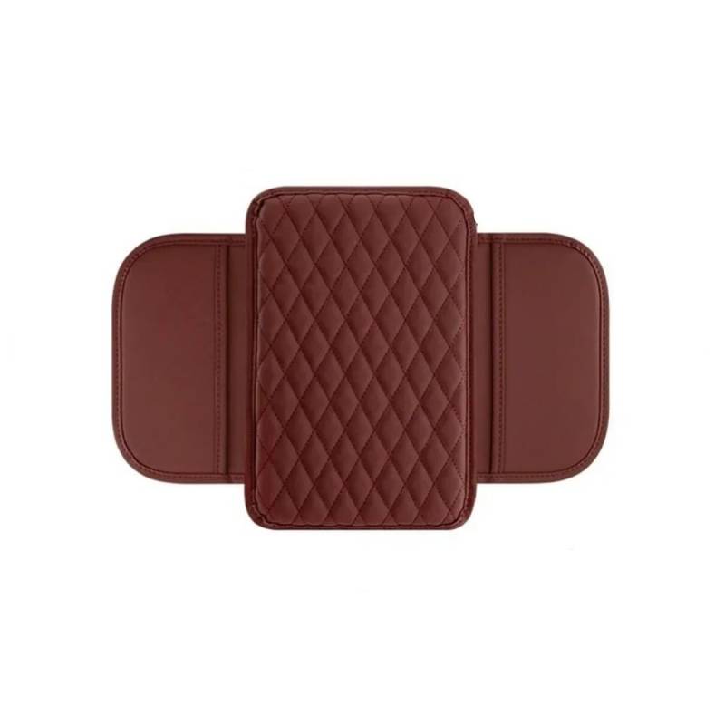 2 Stück ergonomisches Auto-Armlehnenkissen, Komfort-Stützpolster, rutschfester Mittelkonsolen-Abdeckungsschutz, universeller Fahrzeug-Mittelkonsolen-Organizer for lange Fahrten, Bürostühle(Dark brown) von DVERFSWEV-GH