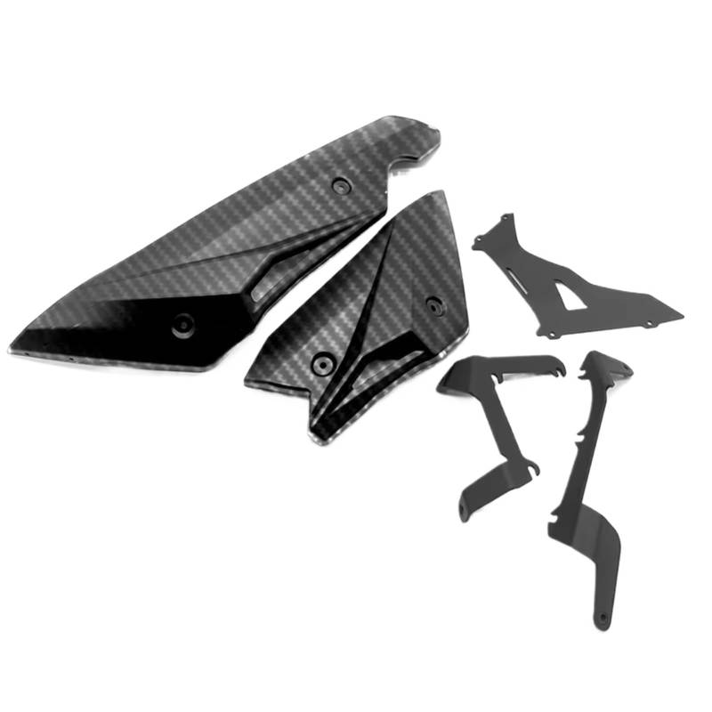 DWBXRRQS Aerodynamische Winglets Für CB750 Für Hornet 2023 2024 Motorrad Zubehör Bauch Für Pan Unteren Motor Chassis Spoiler Verkleidung Motorrad Zubehör(Carbon Fiber Look) von DWBXRRQS