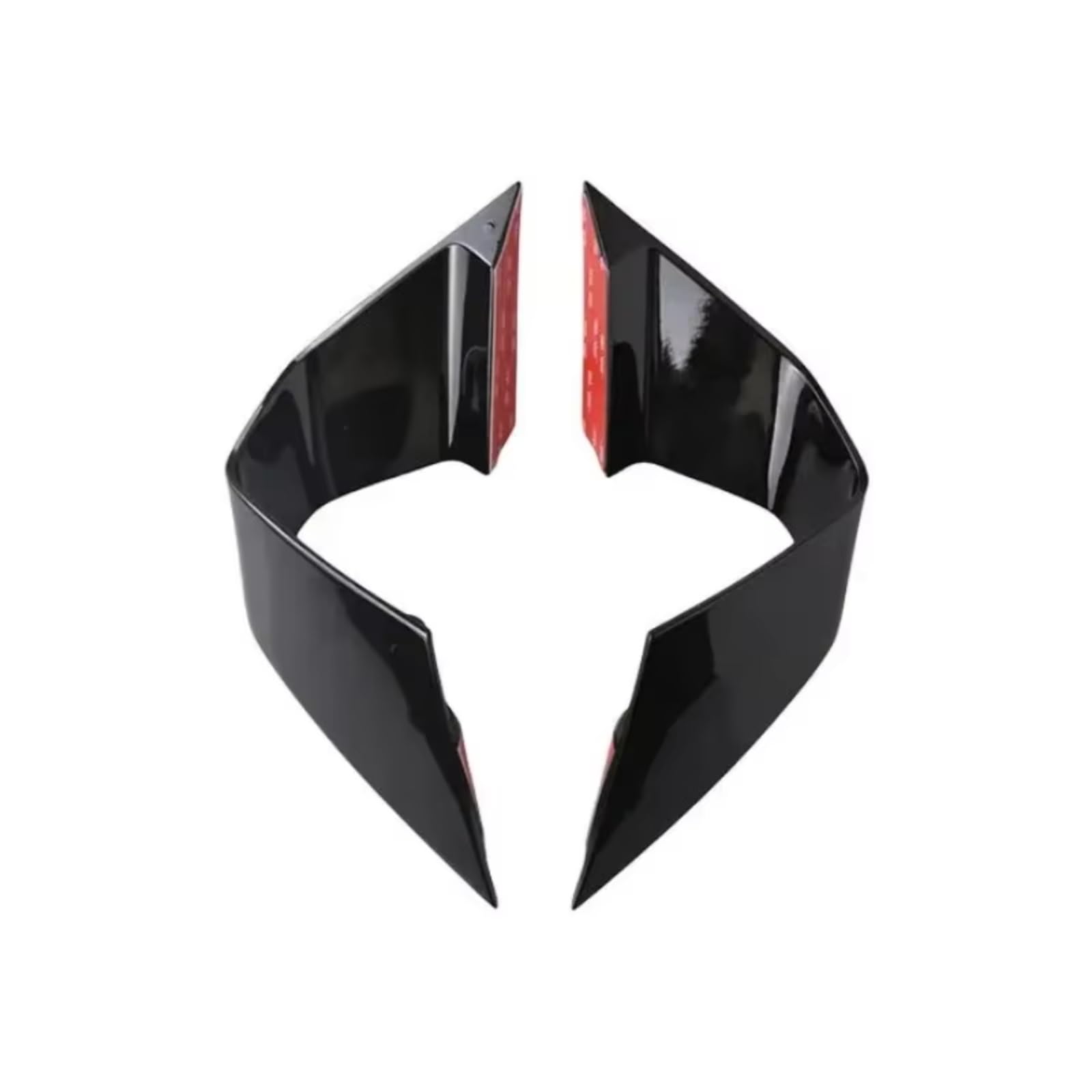 DWBXRRQS Aerodynamische Winglets Für CBR650R 2018 2019 2020 2021 2022 Motorrad Feste Für Flügel Zubehör Aerodynamische Feste Wind Für Flügel Kit Spoiler Verkleidung(Bright Black) von DWBXRRQS