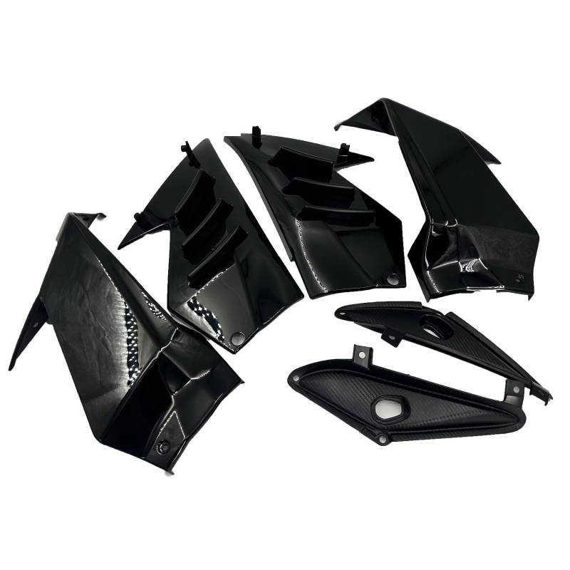 DWBXRRQS Aerodynamische Winglets Für CBR650R 2018 2019 2020 2021 Motorrad Front Licht Gugel Seite Winglet Wind Fin Spoiler Trim Abdeckung Motorrad Zubehör(Bright Black) von DWBXRRQS