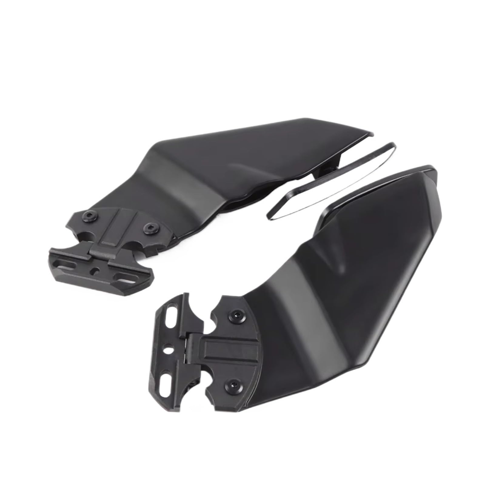 DWBXRRQS Aerodynamische Winglets Für CBR650R Für CB1000RR Für CBR600RR Für CBR250R Motorrad Einstellbare Seite Für Flügel Spoiler Verkleidung Mit Rückspiegel(Bright Black) von DWBXRRQS