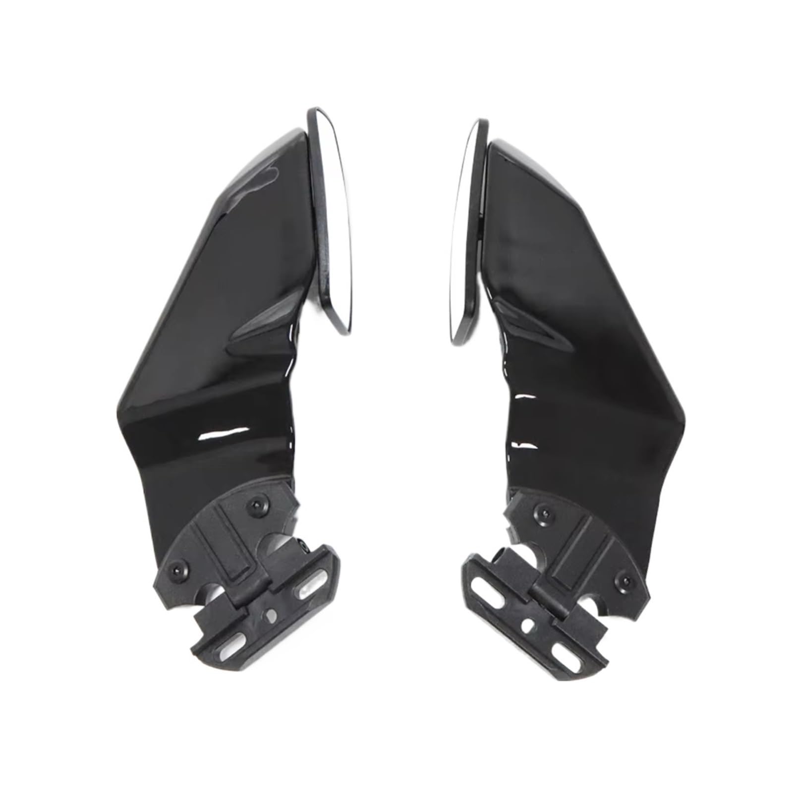 DWBXRRQS Aerodynamische Winglets Für CBR650R Für CB1000RR Für CBR600RR Für CBR250R Motorrad Einstellbare Seite Für Flügel Spoiler Verkleidung Mit Rückspiegel(Matte Black) von DWBXRRQS