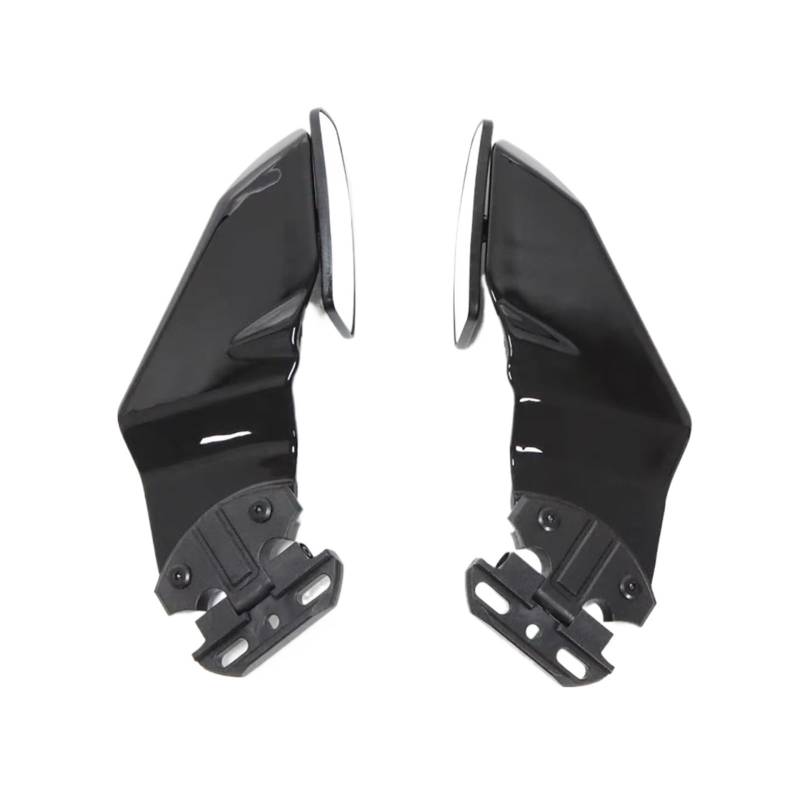 DWBXRRQS Aerodynamische Winglets Für CBR650R Für CB1000RR Für CBR600RR Für CBR250R Motorrad Einstellbare Seite Für Flügel Spoiler Verkleidung Mit Rückspiegel(Matte Black) von DWBXRRQS