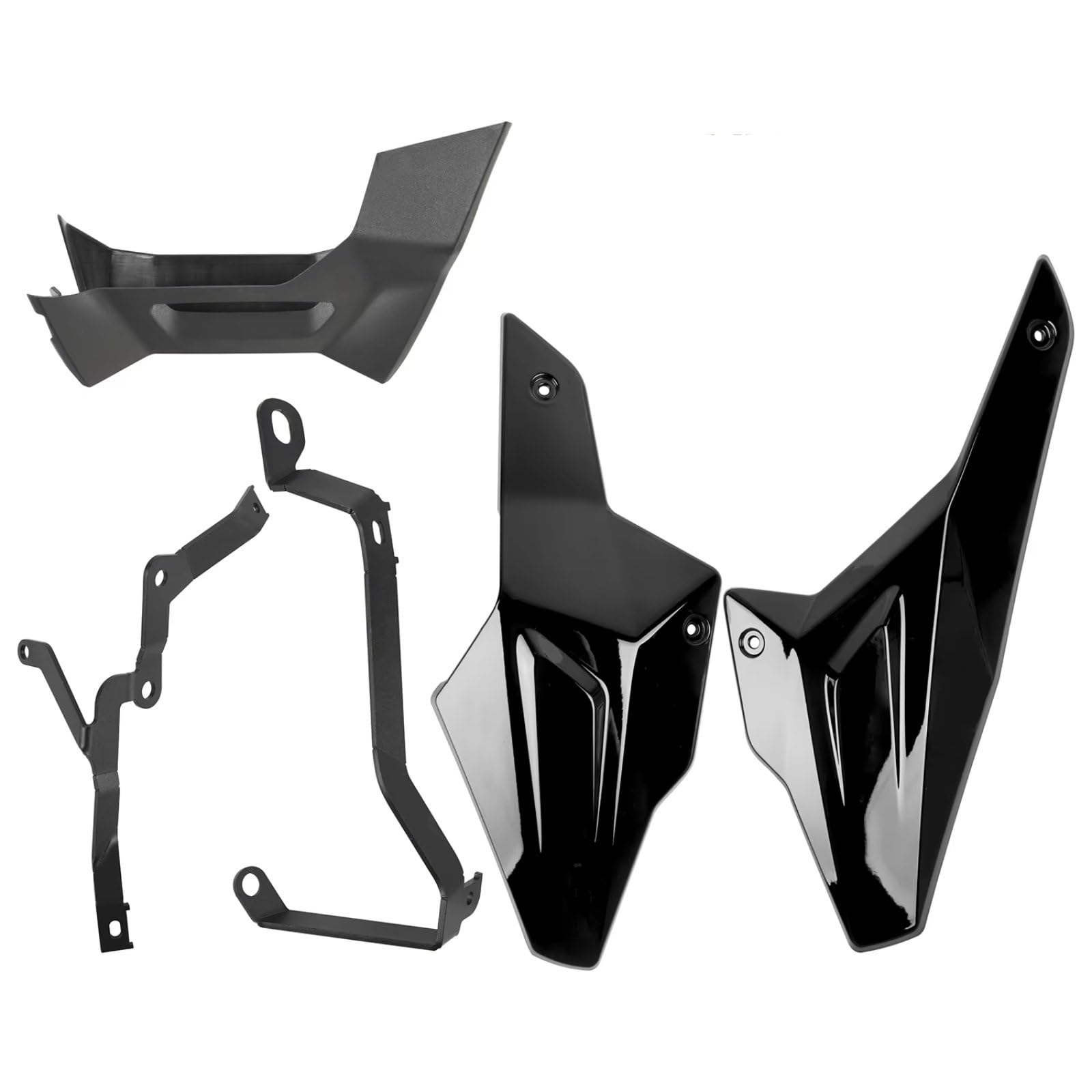 DWBXRRQS Aerodynamische Winglets Für F900R Für 900XR 2020 2021 2022 2023 2024 Niedriger Motor Chassis Schutz Skid Platte Spoiler Abdeckung Bauch Für Pan Schutz Motorrad Zubehör(Black) von DWBXRRQS