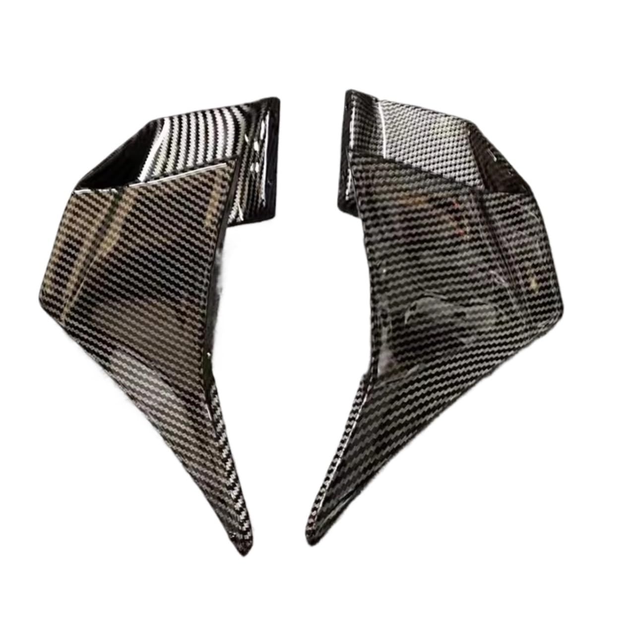 DWBXRRQS Aerodynamische Winglets Für Ninja400 2018 2019 2020 2021 2022 2023 Motorrad Verkleidung Aerodynamische Winglet Windschutzscheibe Spoiler Feste Für Flügel Wind(ABS Carbon Color) von DWBXRRQS