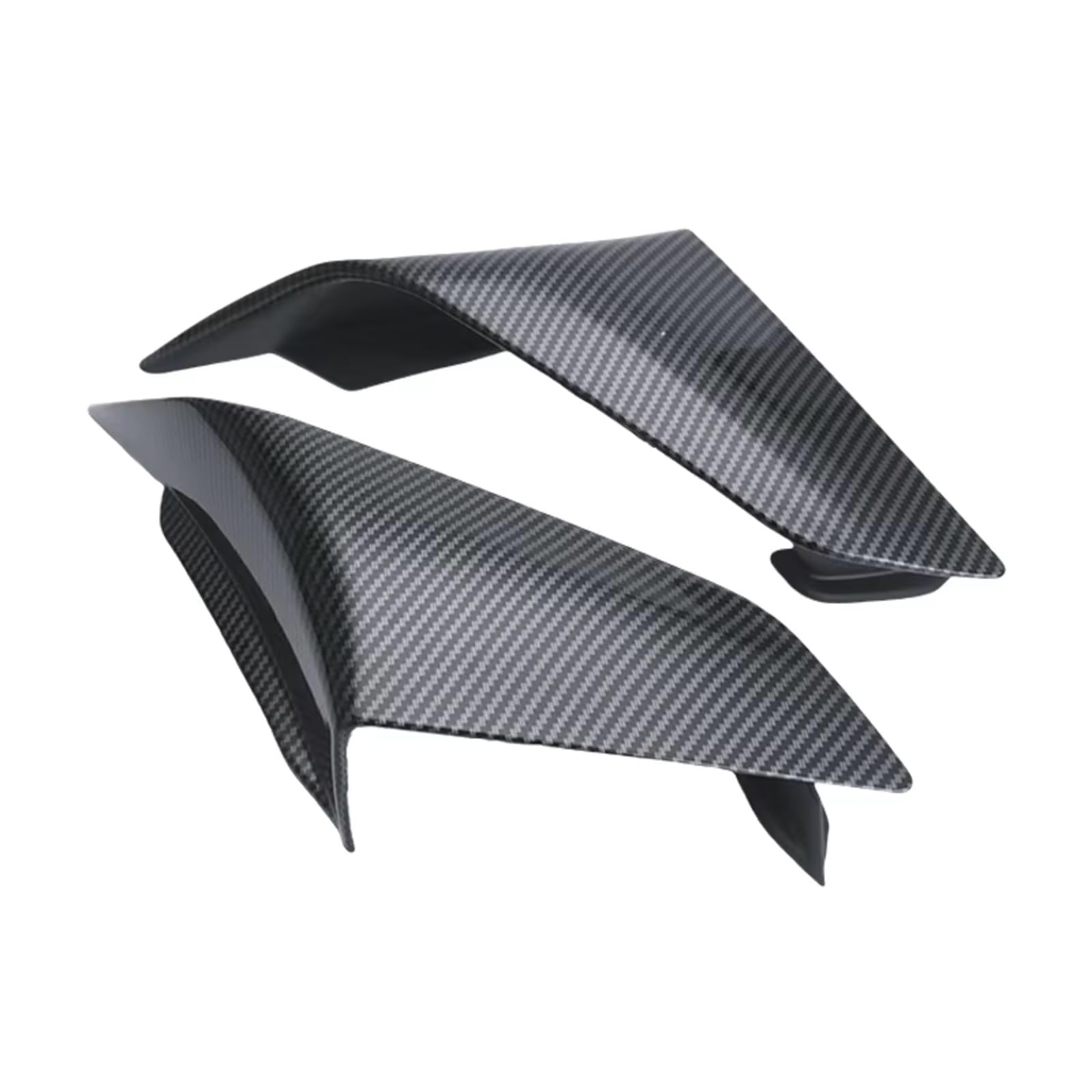 DWBXRRQS Aerodynamische Winglets Für Ninja636 Für ZX-6R 2019 2020 2021 2022 Motorrad Feste Wind Für Flügel Aerodynamische Spoiler Winglets Verkleidung Motorrad Zubehör(ABS Carbon) von DWBXRRQS