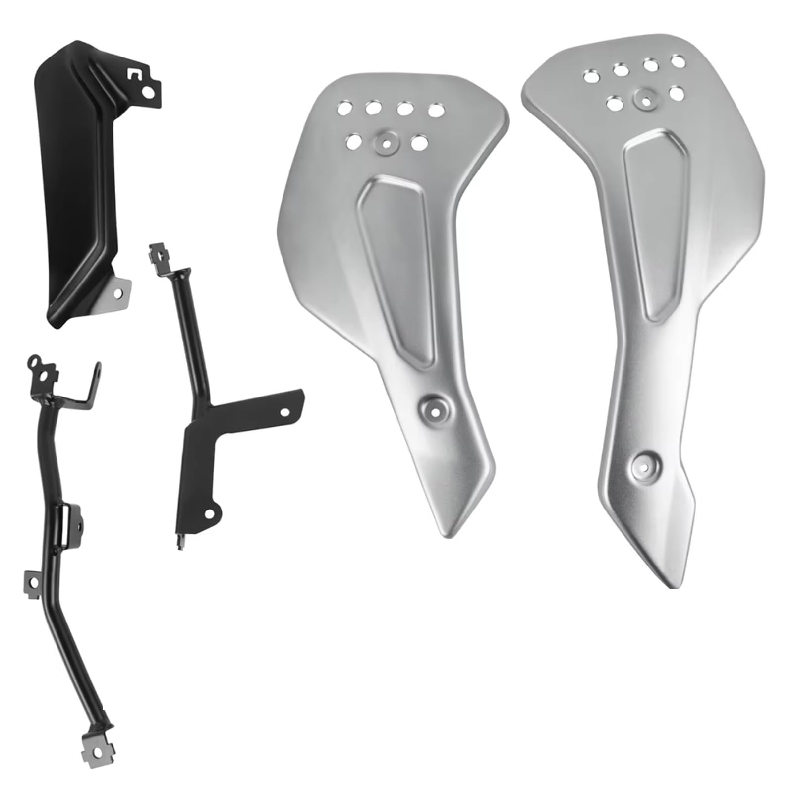 DWBXRRQS Aerodynamische Winglets Für Trident660 2021 2022 2023 Motorrad Motor Spoiler Bauch Für Pan Untere Verkleidung Körper Kit Motorrad Zubehör(Titanium) von DWBXRRQS