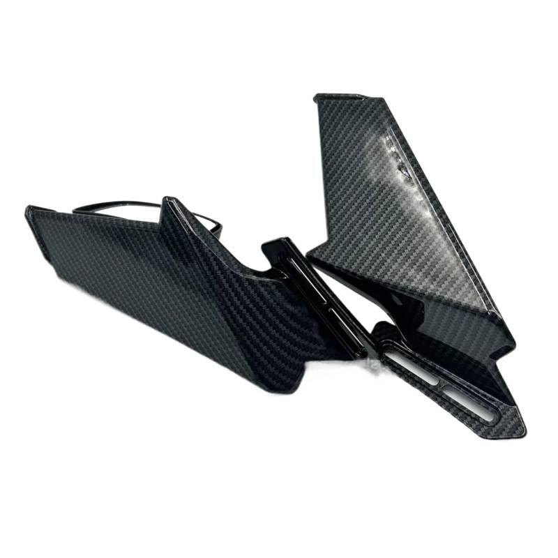 DWBXRRQS Aerodynamische Winglets Für ZX9R Für ZX7R Für ZX6R Motorrad Rückspiegel Wind Für Flügel Einstellbare Spoiler Verkleidung Mit Rückansicht Motorrad Zubehör(Carbon Fiber) von DWBXRRQS