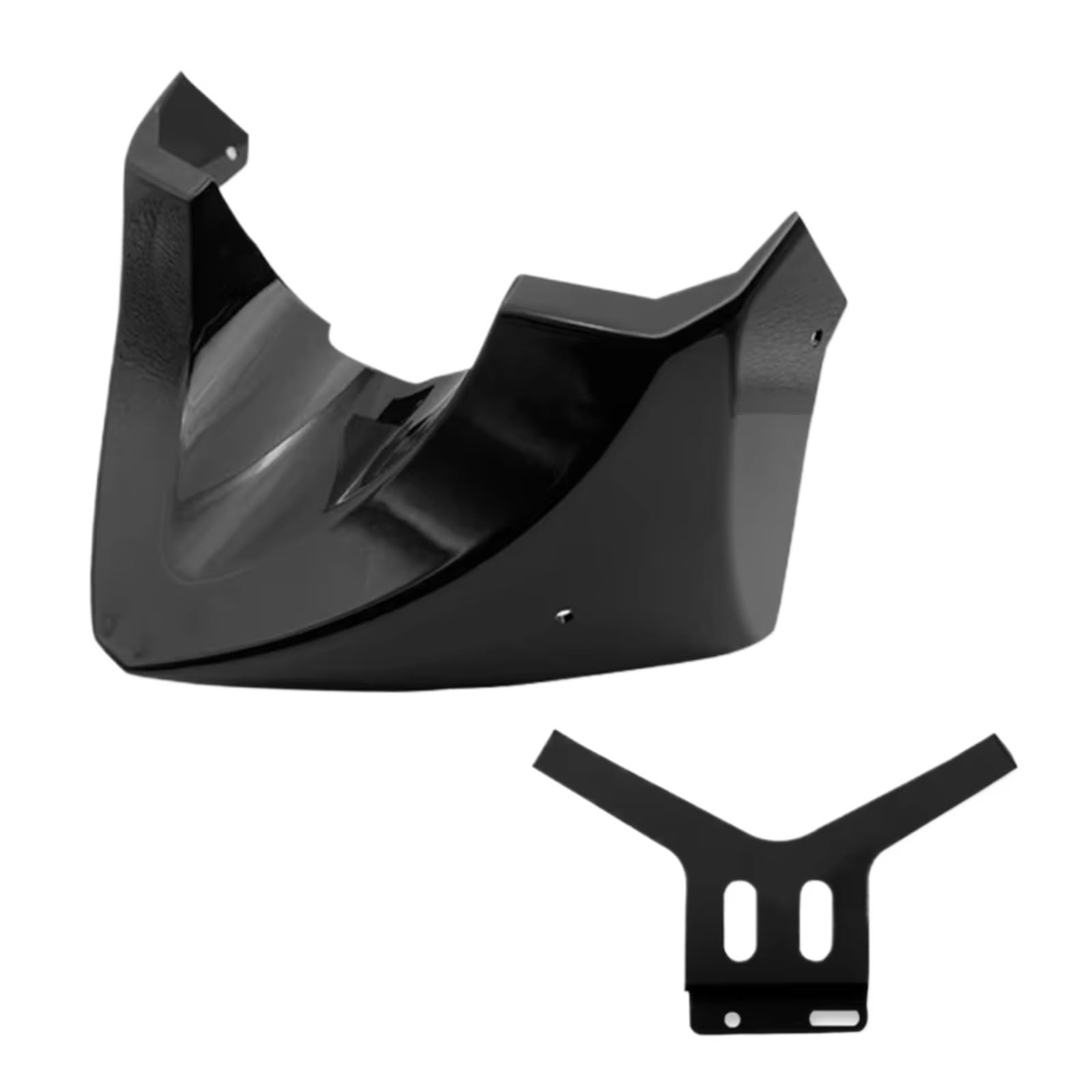 DWBXRRQS Aerodynamische Winglets Kompatibel Mit Benda Für Black Flag 500 Motorrad-Unterbauch Für Pan Engine Chassis Shroud Verkleidungsschutz Bellypan Spoiler Cowl Cover(Glossy Black) von DWBXRRQS