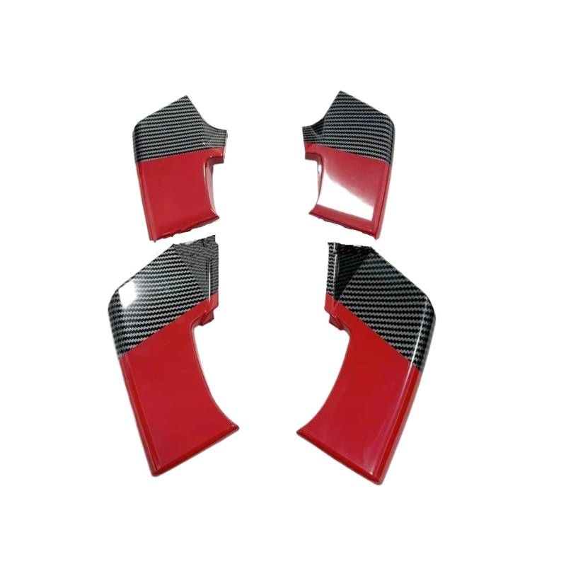 DWBXRRQS Aerodynamische Winglets Kompatibel Mit Ducati Für Street Für Fighter Für V4/S/R Für V2/S Aussehen Fester Wind Für Wing Air Guide Cover Spoiler Halterung(Red and Carbon Fiber) von DWBXRRQS