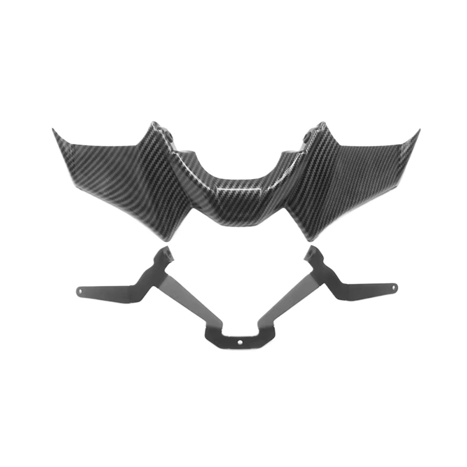 DWBXRRQS Aerodynamische Winglets Kompatibel Mit Yamaha Für MT07/SP 2021 2022 2023 2024 Motorrad Für Sport Downforce Für Naked Forntal Spoiler Aerodynamik Für Flügelabweiser(Carbon Fiber Look) von DWBXRRQS