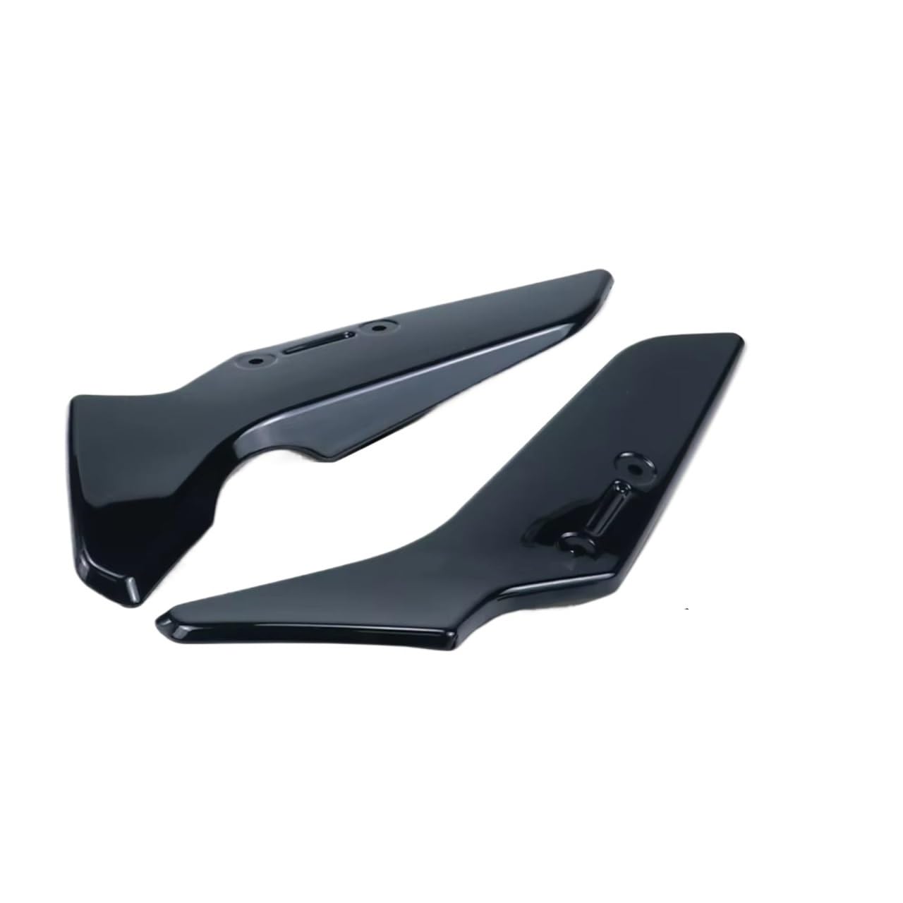 DWBXRRQS Aerodynamische Winglets Kompatibel Mit Yamaha Für Mt-125 Für Mt-15 2020 2021 2022 2023 2024 Motorrad-Windschutzscheibe Seitlicher Windabweiser Spoiler Fliegengitter(Black) von DWBXRRQS