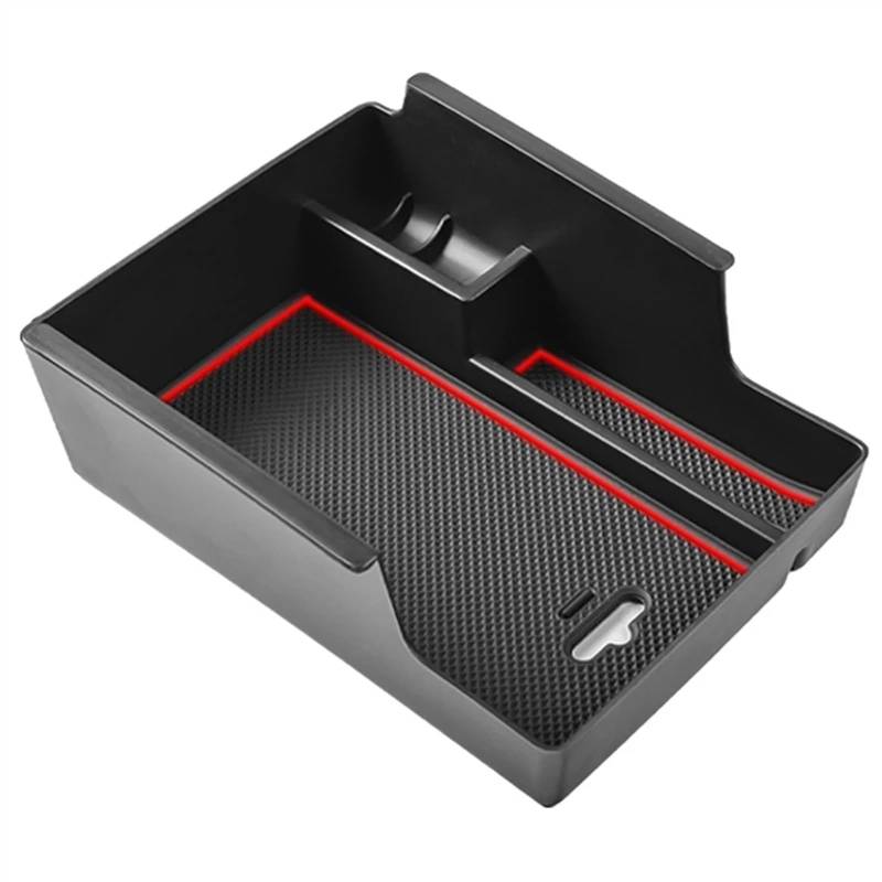 DWBXRRQS Armlehnen Organizer Tray Kompatibel Mit Chevrolet Für Malibu XL 9 Generation 2016 2017 2018 2019 2020 2021 2022 2023 Auto-Mittelkonsole Armlehnenbox Handschuhfach(Red) von DWBXRRQS