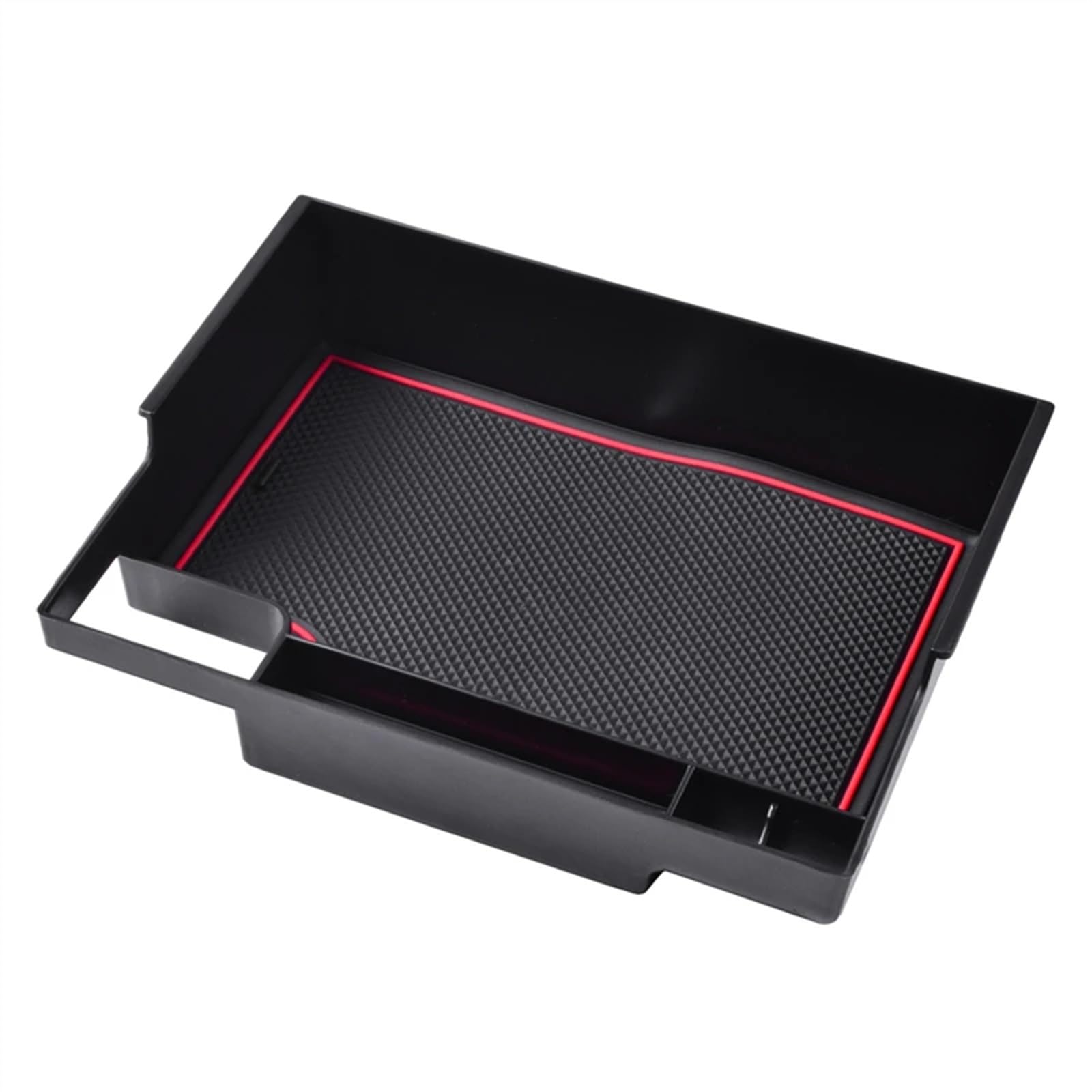 DWBXRRQS Armlehnen Organizer Tray Kompatibel Mit Ford Für Explorer 2020 2021 2022, Auto-Mittelkonsolen-Organizer Armlehne Versteckte Aufbewahrungsbox Zubehör Auto-Armlehnenbox(Red) von DWBXRRQS