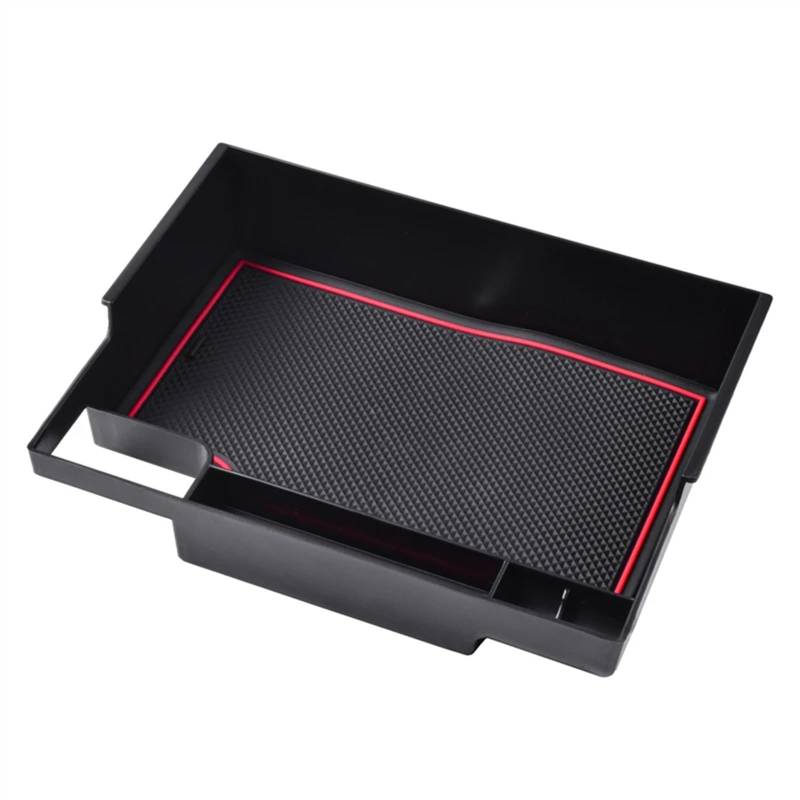 DWBXRRQS Armlehnen Organizer Tray Kompatibel Mit Ford Für Explorer 2020 2021 2022, Auto-Mittelkonsolen-Organizer Armlehne Versteckte Aufbewahrungsbox Zubehör Auto-Armlehnenbox(Red) von DWBXRRQS