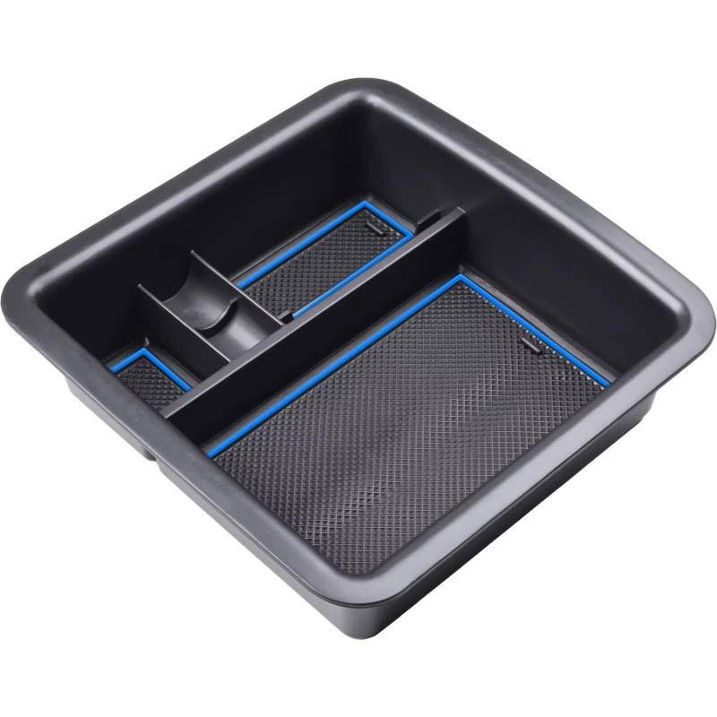 DWBXRRQS Armlehnen Organizer Tray Kompatibel Mit Toyota Für Land Für Cruiser FJ 2006-2021 Zubehör Auto Armlehnenbox Aufbewahrungsbox Mittelkonsole Organizer Containerhalterbox(Blue) von DWBXRRQS