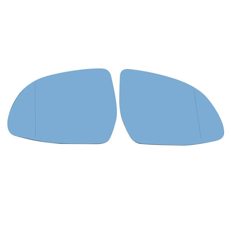 DWBXRRQS Türspiegelglas Kompatibel Mit X4 Für F26 Für G02 2014 2015 2016 2017 2018 2019 2020 Beheiztes Seitenrückspiegelglas Blendschutzspiegelobjektiv Autozubehör(Blue,A Pair) von DWBXRRQS