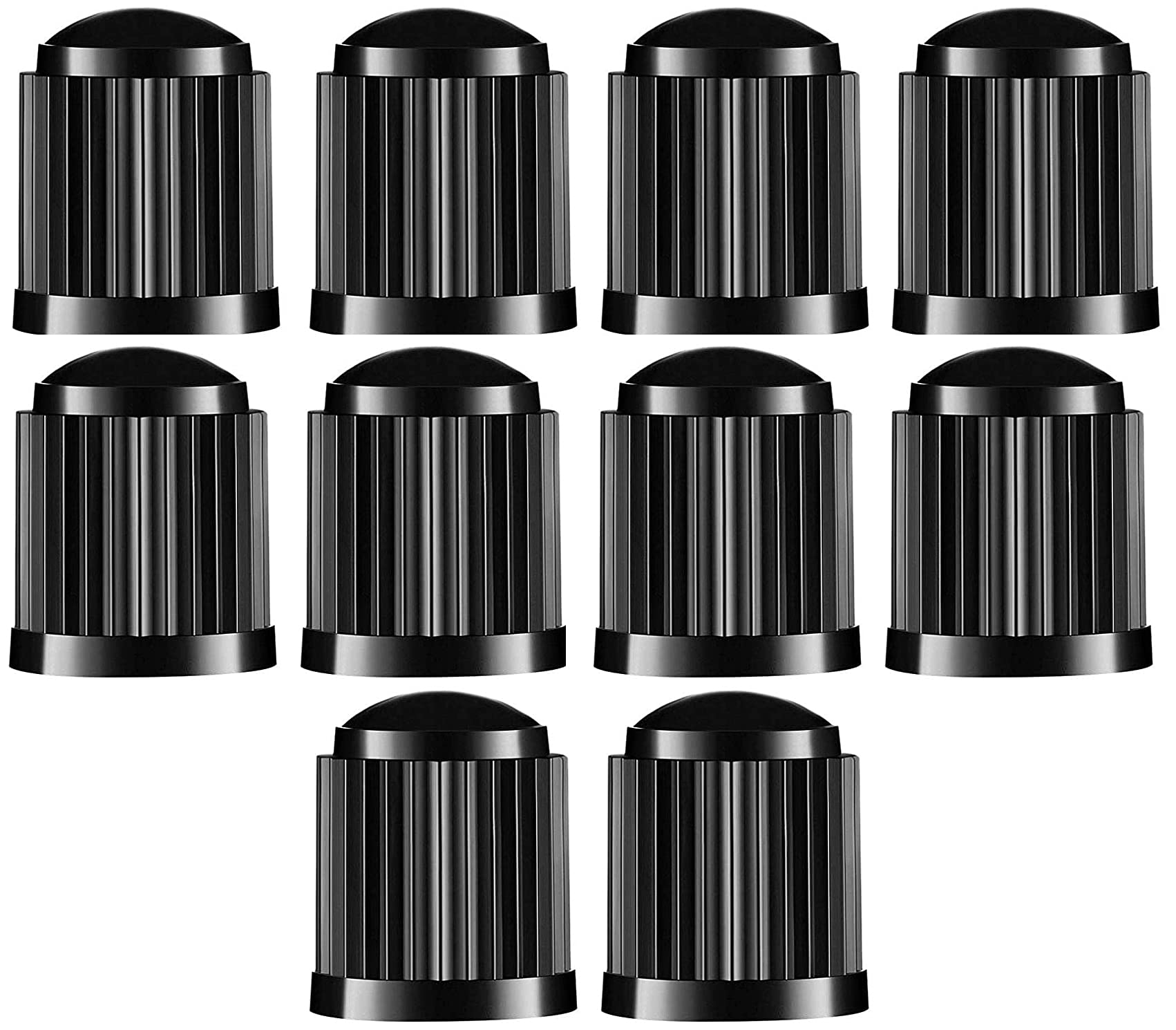 10 Stück - Ventilkappen schwarz Kunststoff - Ventilkappen für Auto und Fahrradventil - Auto & Motorrad & Fahrrad - Rad & Reifen von DWEEKIY