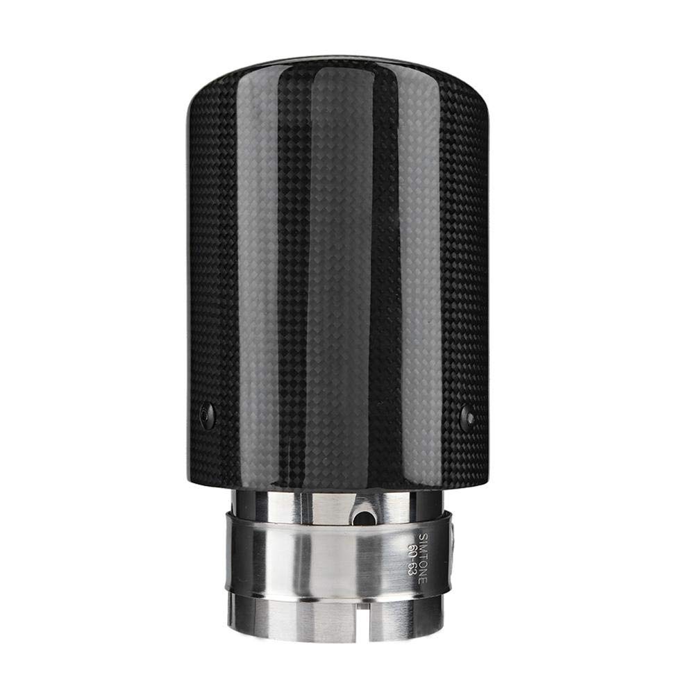 Auto Auspuffrohr, auspuffblende Carbon Style Auto Modifiziert Single Outlet Auspuffrohr Endrohr 63-89mm Auto Auspuffrohr, auspuffblende Carbon Style Auto Modifiziert Single Outlet Auspuffrohr Endrohr 63-89mm von Aramox