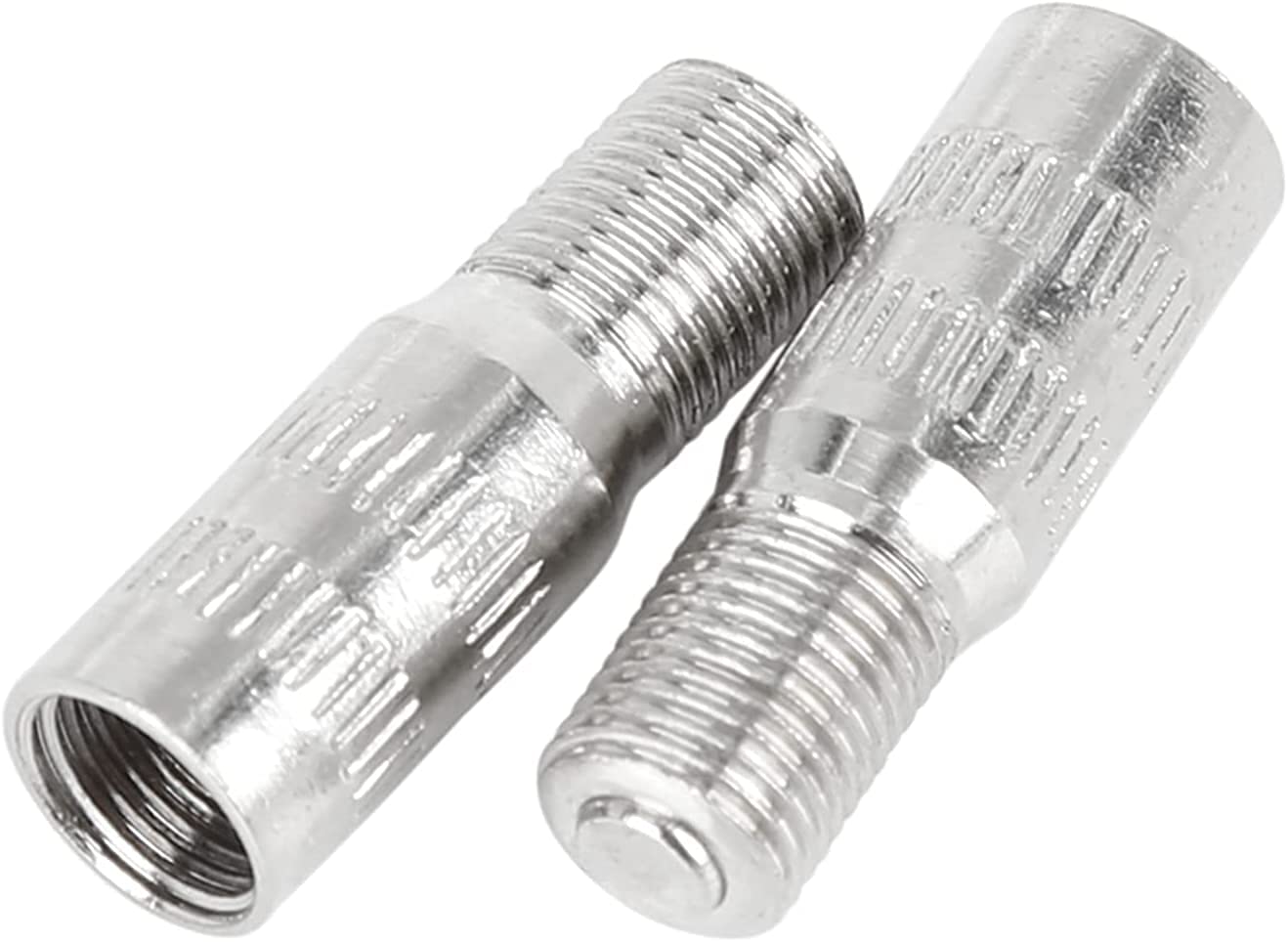 DWEEKIY Gerade Verlängerung Silber – 2 Stück Ventilverlängerungen aus Messing zum Aufschrauben auf das Ventil – einfaches Aufschrauben des Adapters auf das Ventil – Länge 26,5 mm DWEEKIY Gerade Verlängerung Silber – 2 Stück Ventilverlängerungen aus Messing zum Aufschrauben auf das Ventil – einfaches Aufschrauben des Adapters auf das Ventil – Länge 26,5 mm von DWEEKIY