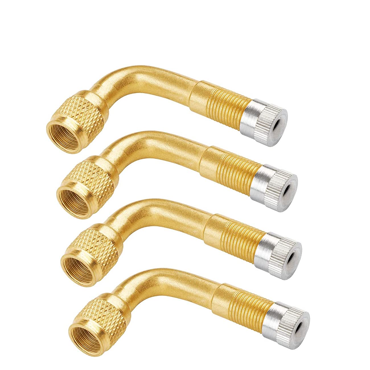DWEEKIY Winkel Ventil Verlängerung 90° – 4 Stück Ventilverlängerungen aus Messing zum Aufschrauben auf das Ventil – Gewinkelt 90 Grad – einfaches Aufschrauben des Adapters auf das Ventil DWEEKIY Winkel Ventil Verlängerung 90° – 4 Stück Ventilverlängerungen aus Messing zum Aufschrauben auf das Ventil – Gewinkelt 90 Grad – einfaches Aufschrauben des Adapters auf das Ventil von DWEEKIY