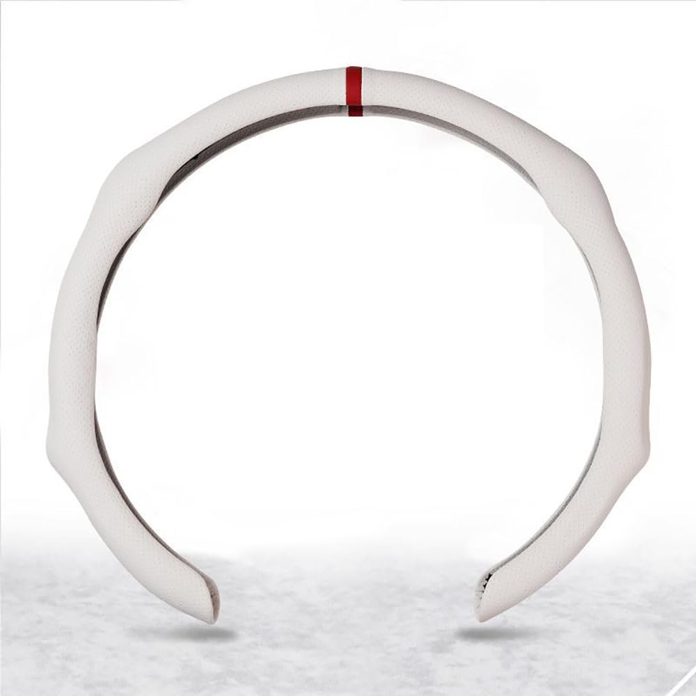 Auto Lenkradbezug für Audi A6 C6 Sedan 2004-2011, Universal Rutschfester Atmungsaktiv Verschleißfester Innenausstattung,White Auto Lenkradbezug für Audi A6 C6 Sedan 2004-2011, Universal Rutschfester Atmungsaktiv Verschleißfester Innenausstattung,White von DWGDP
