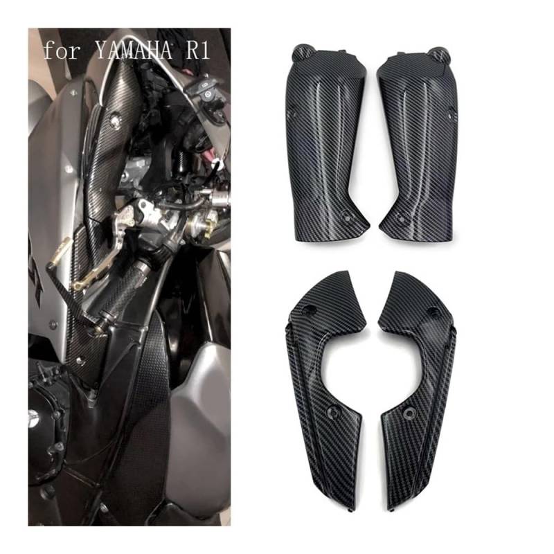 Side Motorrad Verkleidung Für YZF-R1 2009-2014 Motorradteile Seitenwand Obere Front Kohlefaserfarbe Lufteinlass Kühlerabdeckung Verkleidung von DWGVHGVW