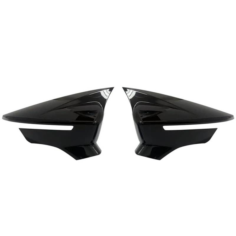 Spiegelgehäuse Abdeckung 2X Außenspiegelabdeckungen Für SEAT Für Leon MK3 MK3.5 5F ST FR Für Cupra 2013-2019 Rückspiegelgehäuseabdeckung Glanzschwarz/Kohlefaser von DWGVHGVW