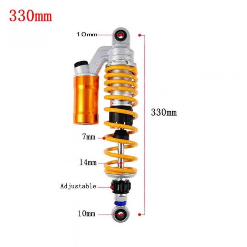 1 PCs 320 mm 340 mm 360 mm Heckluft -Stoßdämpfer -Absorber mit Dirt Bike Gokart Quad ATV passt BW 125 Motorrad(330mm Round) von DWOGCEBX