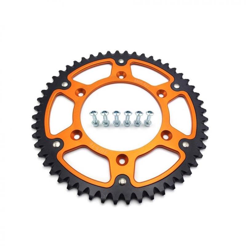 520 Kettenradfahrrad und Bremsscheiben -Trommelplatte kompatibel mit EXC -Gasgas -Motorradzubehör 51T 52T(52T Sprocket) von DWOGCEBX