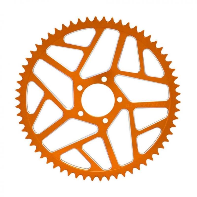 Aluminium Heckkettenrad 48T 54T 60T kompatibel mit Sur Ron Lightbee X S X160 X260 Modelle(58T Orange) von DWOGCEBX