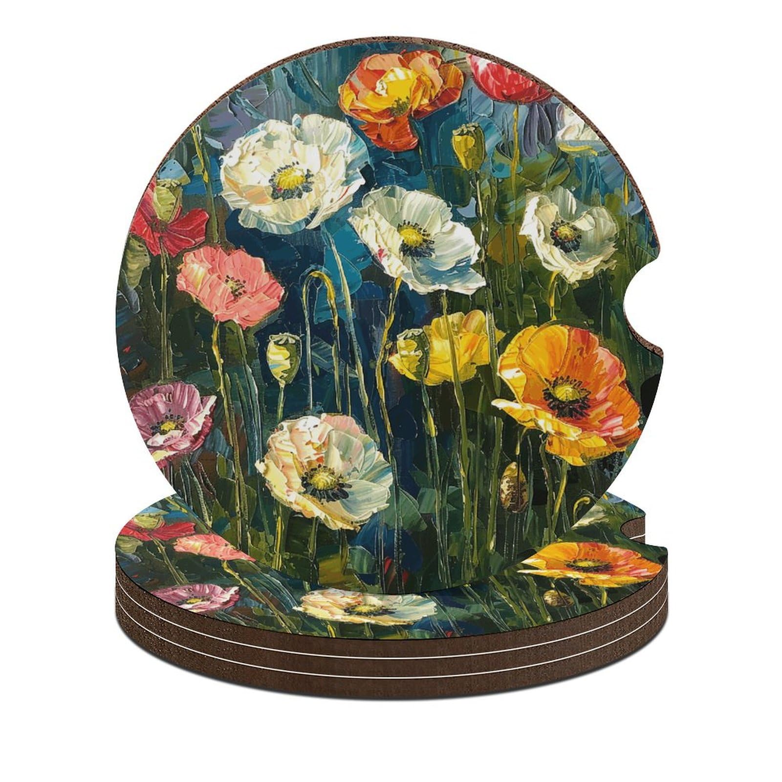 Auto-Untersetzer, dunkelgrüne Pflanzen, 6,6 cm, 4 Stück, rutschfest, universal, Getränkehalter, Untersetzer, Auto-Innenzubehör, Set, Unisex Auto-Untersetzer, dunkelgrüne Pflanzen, 6,6 cm, 4 Stück, rutschfest, universal, Getränkehalter, Untersetzer, Auto-Innenzubehör, Set, Unisex von DWTJKMS