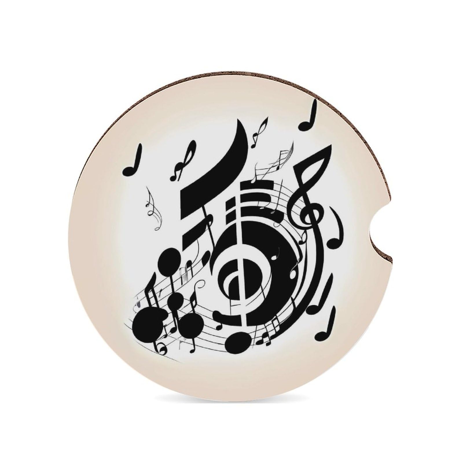 Auto-Untersetzer mit Musiknoten, 6,6 cm, rutschfest, universal, Getränkehalter, Untersetzer, Auto-Innenzubehör, Set, Unisex Auto-Untersetzer mit Musiknoten, 6,6 cm, rutschfest, universal, Getränkehalter, Untersetzer, Auto-Innenzubehör, Set, Unisex von DWTJKMS