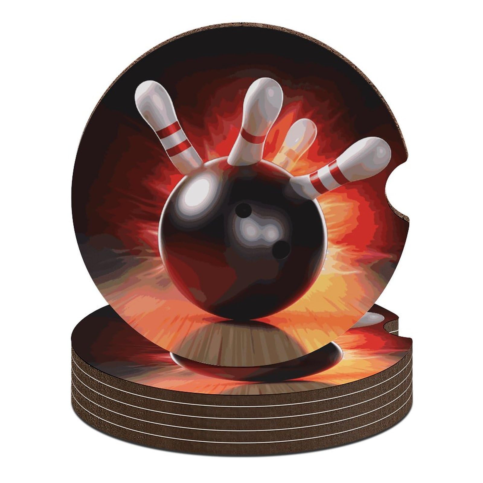 Bowlingkugel-Auto-Untersetzer, 6,6 cm, rutschfest, universal, Getränkehalter, Untersetzer, Auto-Innenzubehör, Set, Unisex Bowlingkugel-Auto-Untersetzer, 6,6 cm, rutschfest, universal, Getränkehalter, Untersetzer, Auto-Innenzubehör, Set, Unisex von DWTJKMS