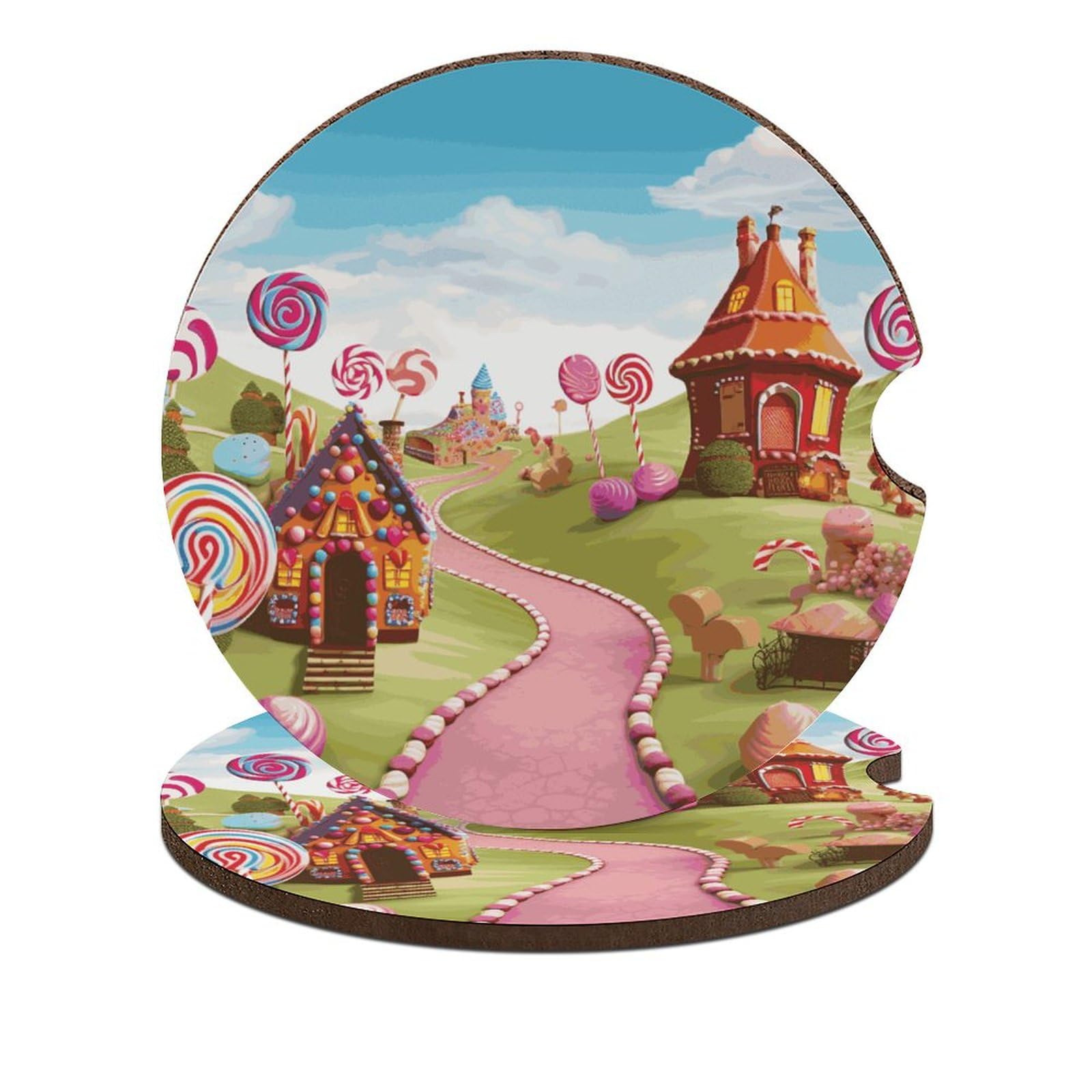 Candy Land Auto-Untersetzer, 6,6 cm, 2 Stück, rutschfest, universal, Getränkehalter, Untersetzer, Auto-Innenzubehör, Set, Unisex Candy Land Auto-Untersetzer, 6,6 cm, 2 Stück, rutschfest, universal, Getränkehalter, Untersetzer, Auto-Innenzubehör, Set, Unisex von DWTJKMS