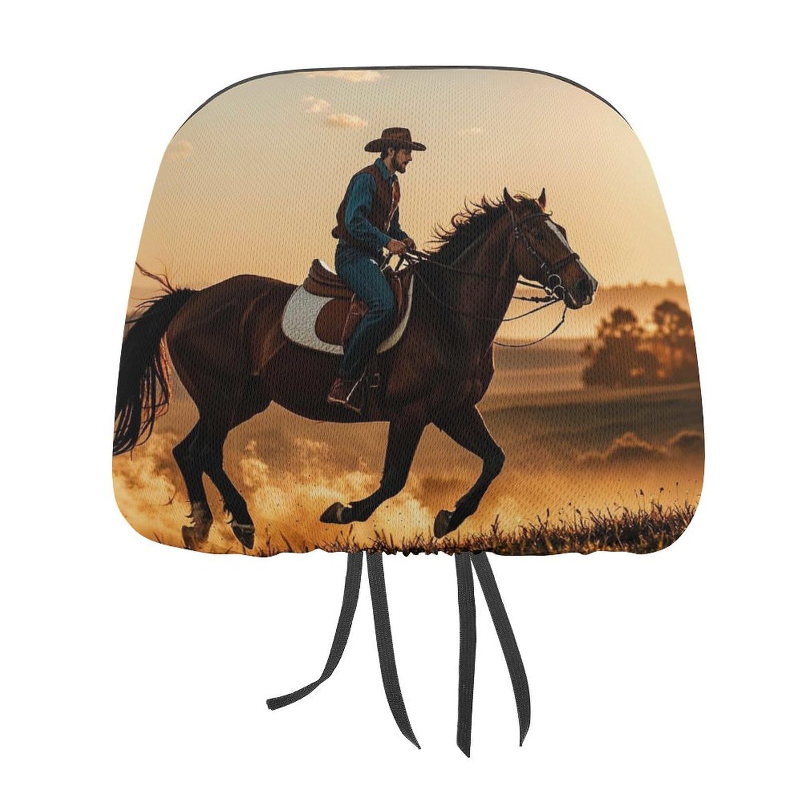 DWTJKMS Cowboys Autositz-Kopfstützenbezug, verstellbar, wiederverwendbar, Auto-Innensitz-Zubehör, niedliches Vintage-Autositz-Schutz, Sitzbezug, für die meisten Autos, 2 Stück DWTJKMS Cowboys Autositz-Kopfstützenbezug, verstellbar, wiederverwendbar, Auto-Innensitz-Zubehör, niedliches Vintage-Autositz-Schutz, Sitzbezug, für die meisten Autos, 2 Stück von DWTJKMS