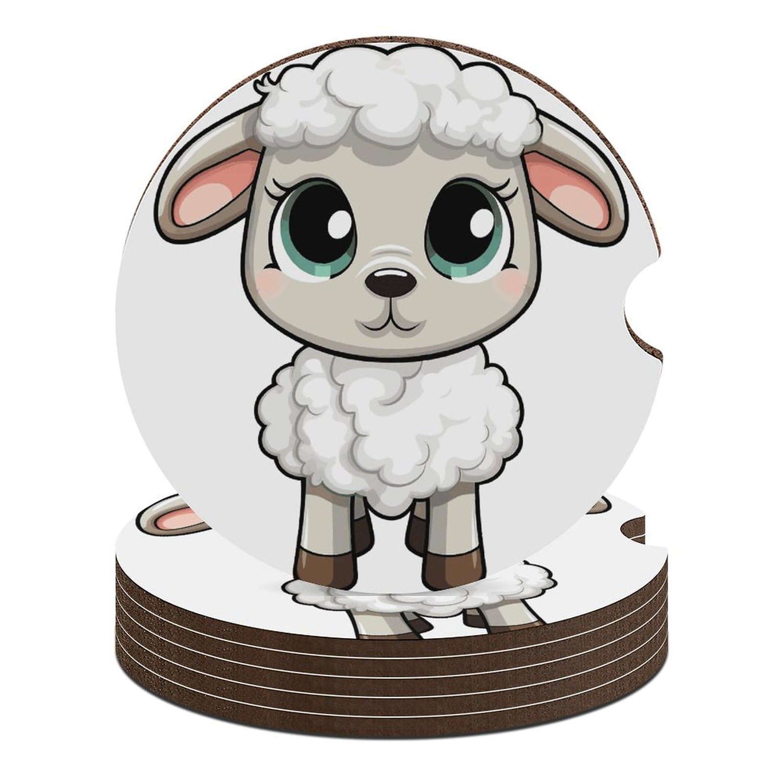 Lamb Auto-Untersetzer, 6,6 cm, 6 Stück, rutschfest, universal, Getränkehalter, Untersetzer, Auto-Innenzubehör, Set, Unisex Lamb Auto-Untersetzer, 6,6 cm, 6 Stück, rutschfest, universal, Getränkehalter, Untersetzer, Auto-Innenzubehör, Set, Unisex von DWTJKMS